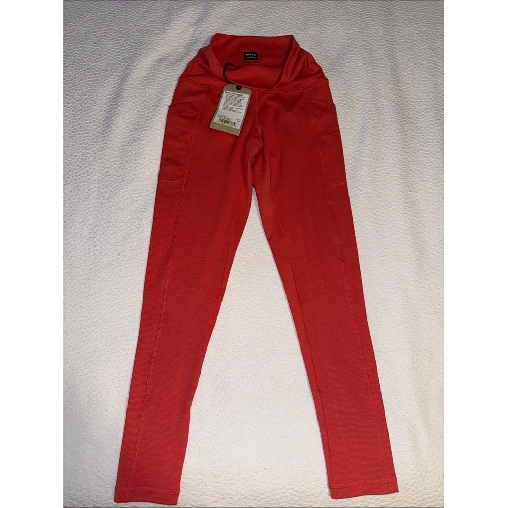 Prana Becksa 7/8 Leggings High Rise Stretch Carmine Red Heather Women's Size Xs